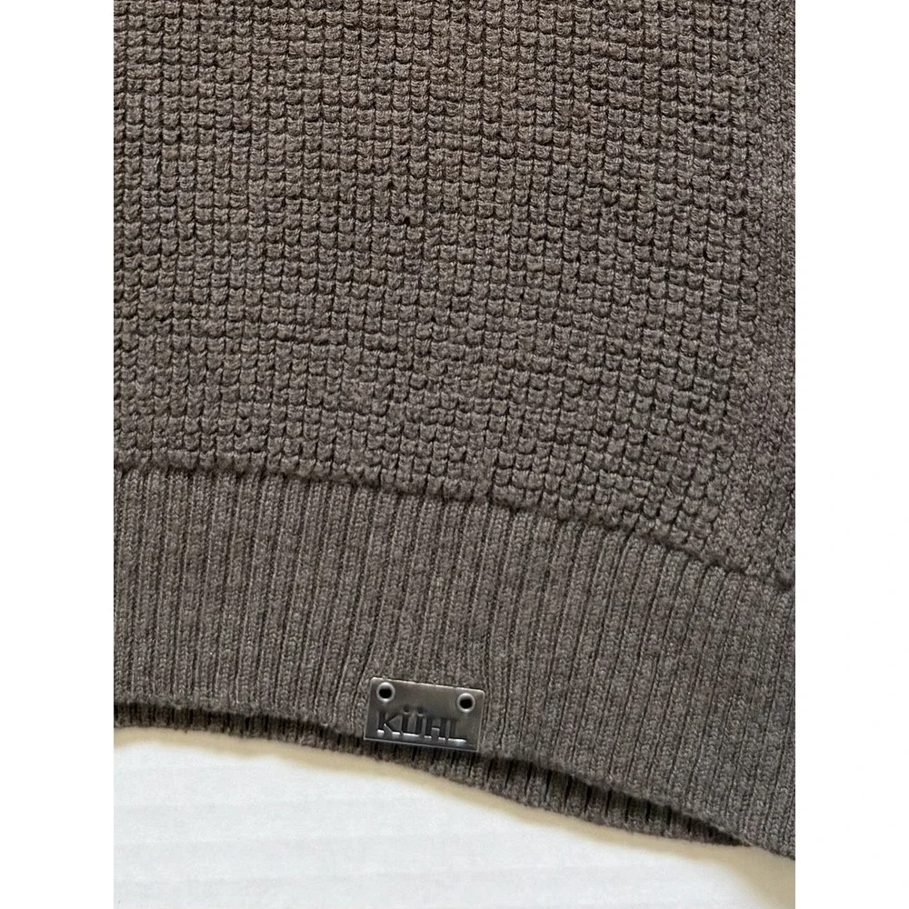 Kuhl Evader Sweater Mens Size M Brown Merino Wool Crewneck Outdoor Pullover